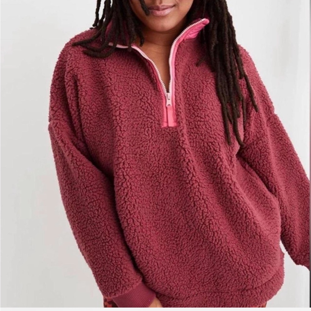 Aerie Sherpa Quarter Zip